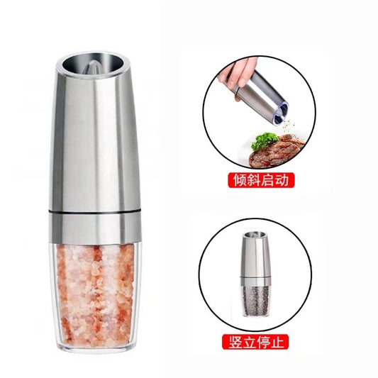 Gravity Sensor Electric Pepper & Salt Grinder | Automatic, Touch-Free Seasoning Mill