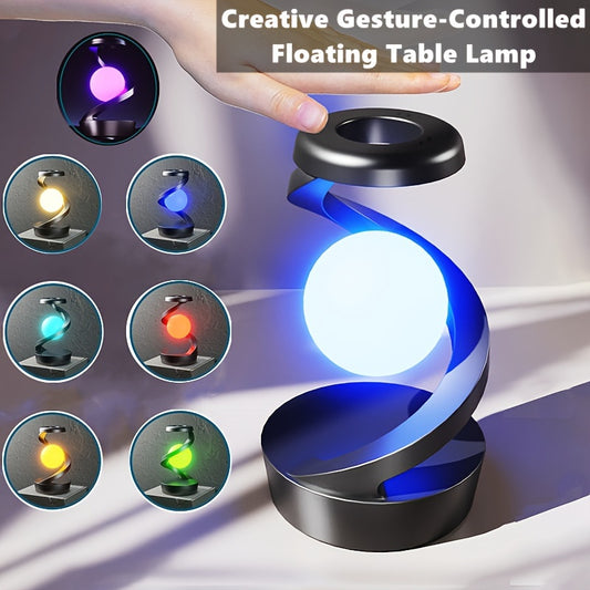 Multifunctional Floating Light with Wireless Charging – LED Desk & Nightstand Lamp with Color Changing Mood Light