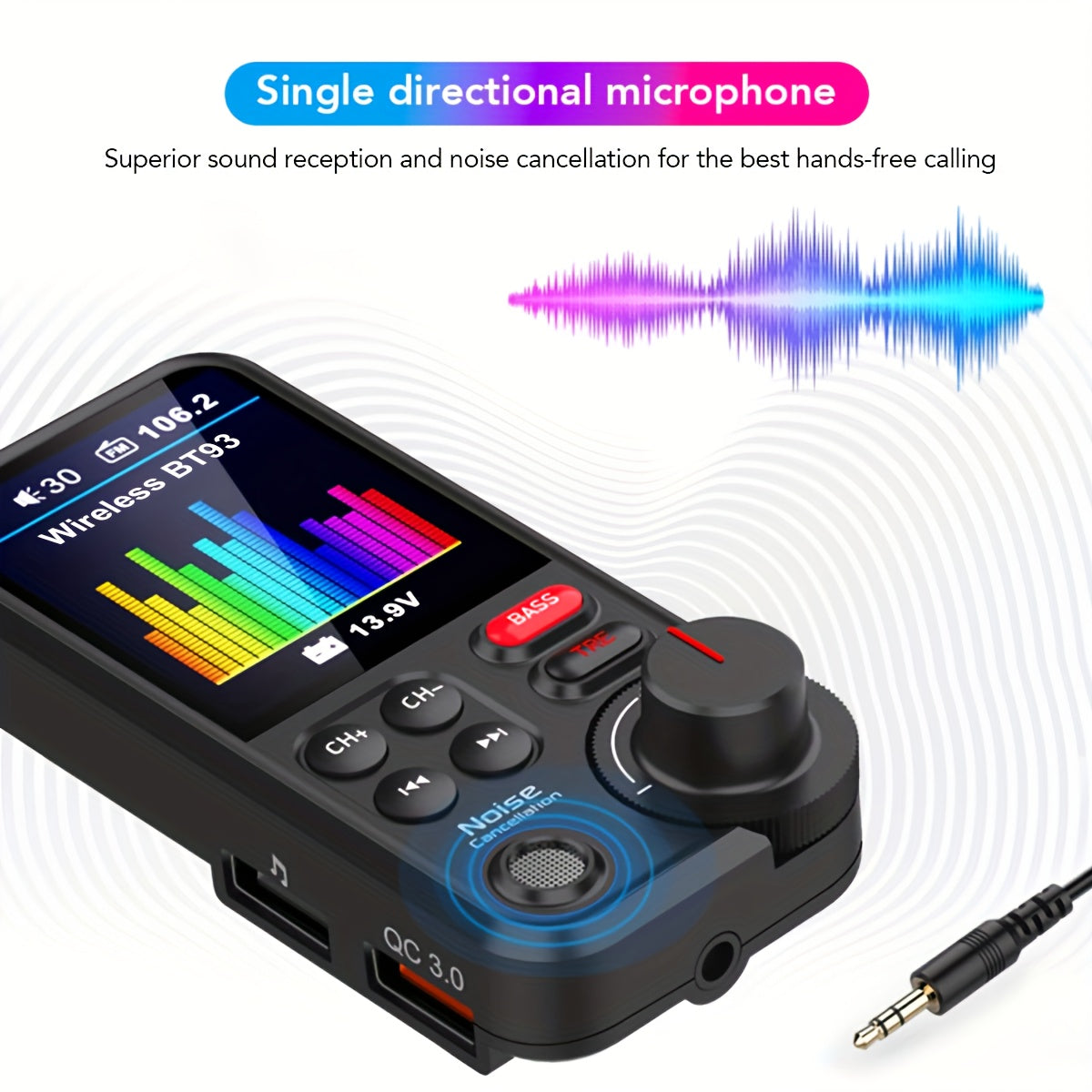 Car FM Transmitter – Wireless Audio & Hands-Free Calling on the Road