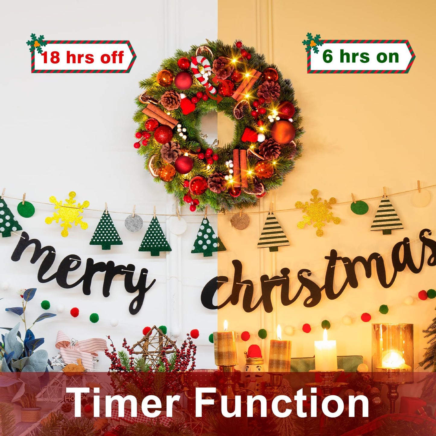 Christmas Artificial Wreath Decorations