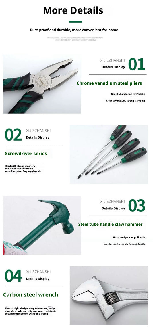 123-piece household tool set