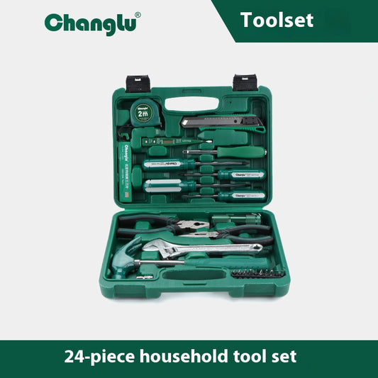 Household Hand Tool Set with Toolbox for Electrical & Carpentry Work