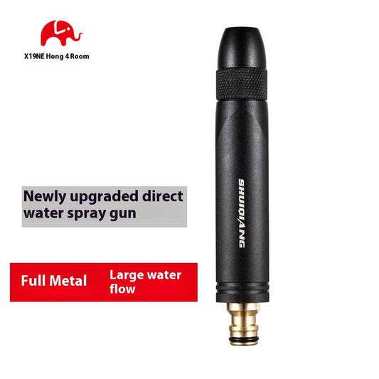 Heavy-Duty Brass Jet Spray Nozzle – Firefighter-Style Water Gun for Car Wash & Garden Use