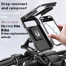 Waterproof Motorcycle Phone Holder – Electric Bike & Scooter Mount for Delivery Riders, Outdoor Navigation & Rain Protection