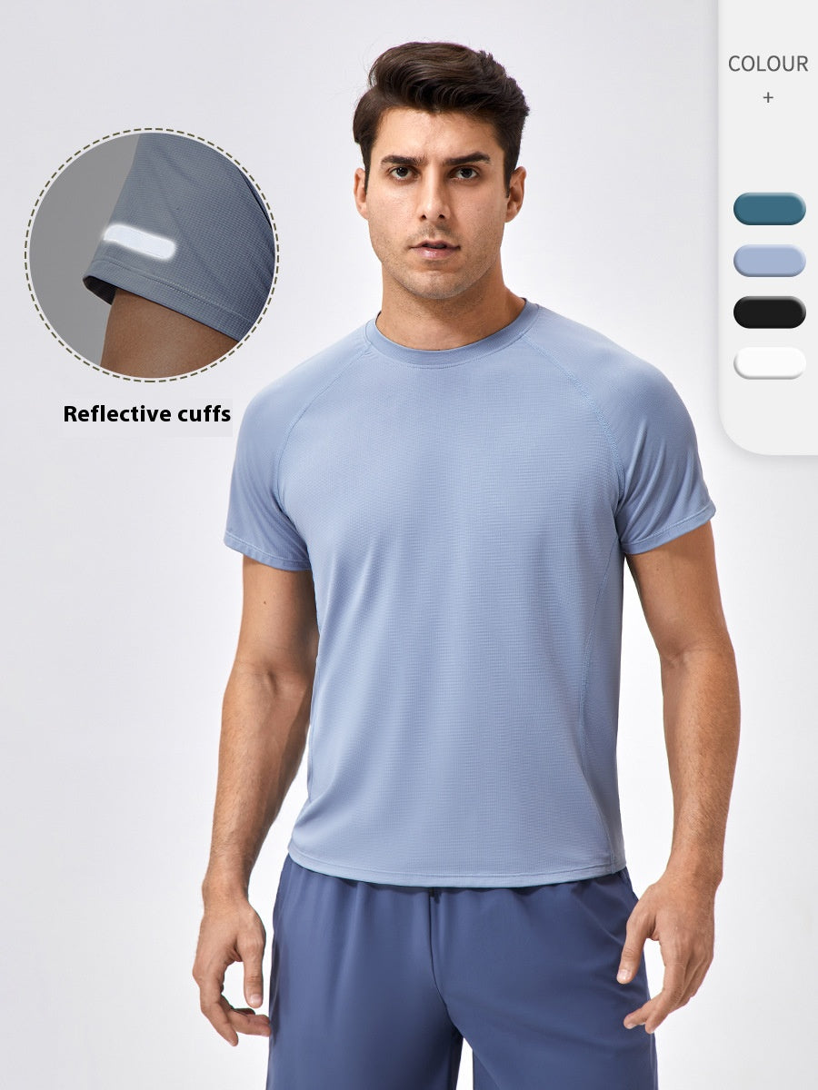 🔥Buy One Get One Free🔥 Men’s Summer Sports T-Shirt – Reflective Quick-Dry Short Sleeve, Breathable Loose Fit Running & Gym Training Top