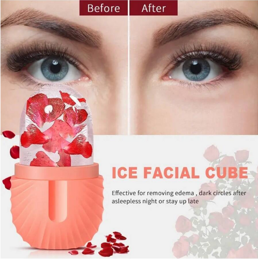 Silicone Facial Ice Mold – Portable Beauty Ice Roller for Pore Tightening, Skin Care & Massage Therapy