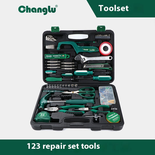 123PCS Hand Tool Set – Home Repair & Woodworking Kit