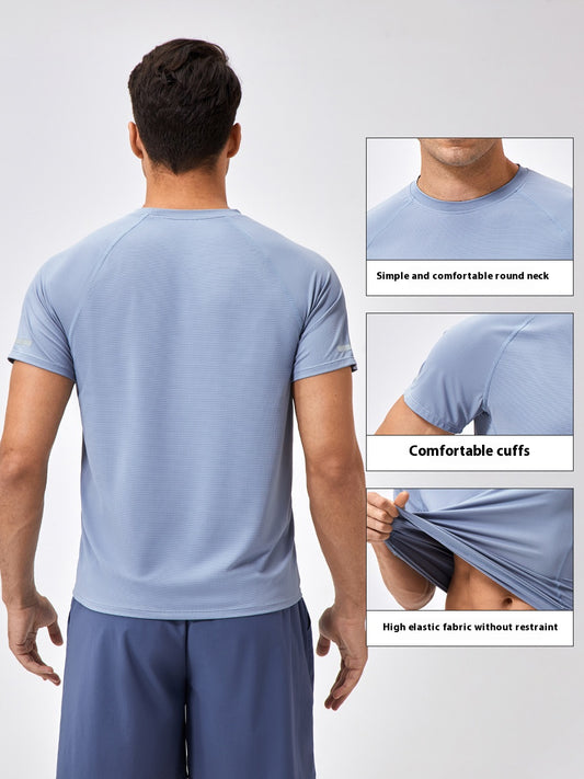 🔥Buy One Get One Free🔥 Men’s Summer Sports T-Shirt – Reflective Quick-Dry Short Sleeve, Breathable Loose Fit Running & Gym Training Top