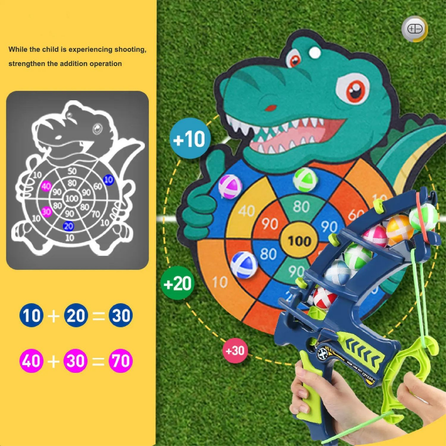 Sticky Ball Dartboard Set for Kids – Indoor & Outdoor Sensory Target Game with Bow and Arrows, Safe Party Toy for Boys & Family Fun