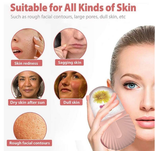 Silicone Facial Ice Mold – Portable Beauty Ice Roller for Pore Tightening, Skin Care & Massage Therapy