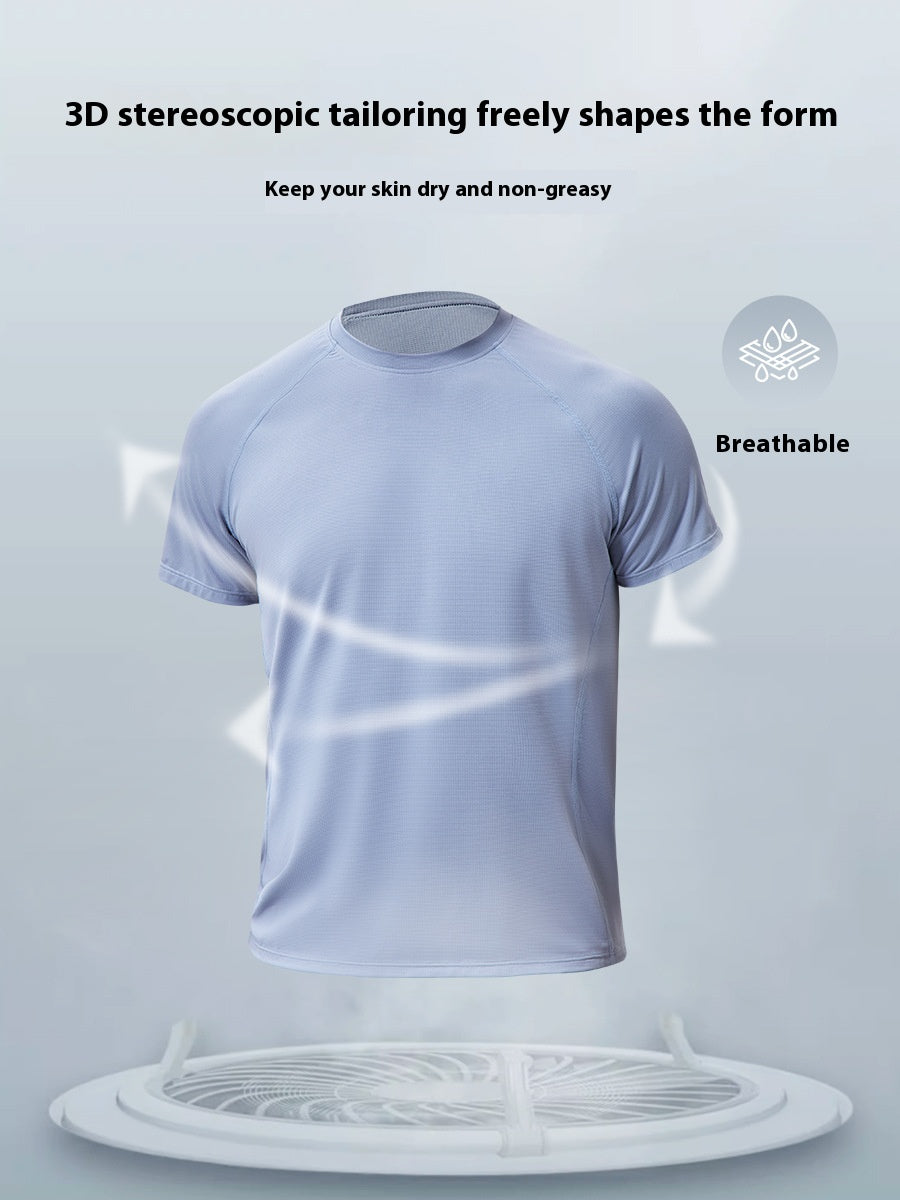 🔥Buy One Get One Free🔥 Men’s Summer Sports T-Shirt – Reflective Quick-Dry Short Sleeve, Breathable Loose Fit Running & Gym Training Top
