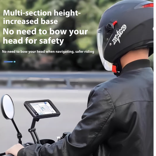 Waterproof Motorcycle Phone Holder – Electric Bike & Scooter Mount for Delivery Riders, Outdoor Navigation & Rain Protection
