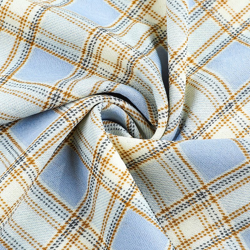 Women's summer thin plaid pants - loose straight-leg, slimming, versatile casual pants with high waist and drape, new style wide-leg pants for women