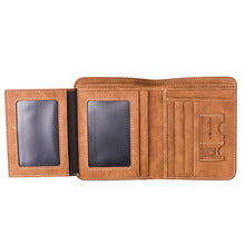 🔥 Black Friday🔥 Vintage Suede Finish Bifold Wallet – Short Vertical Design with Multiple Card Slots