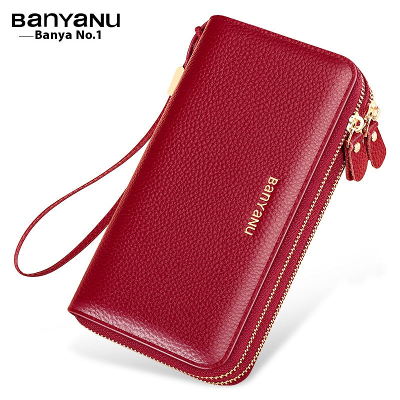 Stylish Large - capacity Genuine Leather Clutch