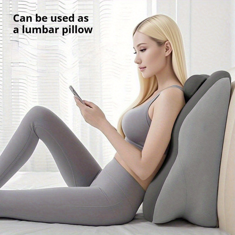 Ergonomic Neck & Lumbar Support Pillow – Removable Washable Cover for Bed, Office & Chair Use
