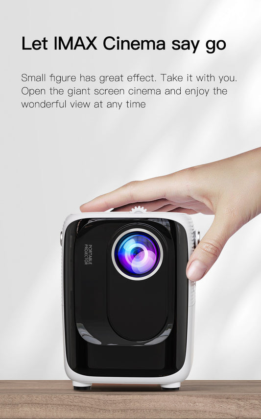 Smart Projector A007 | Mini 4K Ultra HD Outdoor & Home Theater Projector, 1080P Resolution