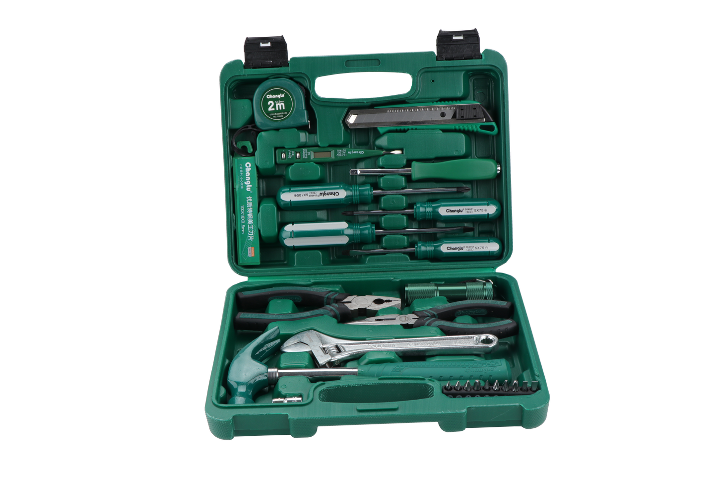 Household Hand Tool Set with Toolbox for Electrical & Carpentry Work