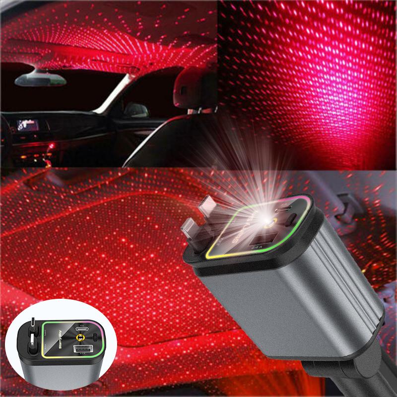 GalaxyDrive 4-in-1 Car Hub - Charge, Illuminate & Refresh Your Journe