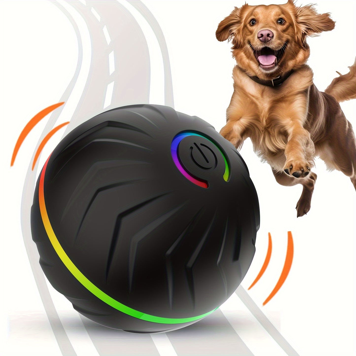 Smart Interactive Dog Ball – Random Rolling, Jumping & Colorful LED Pet Toy
