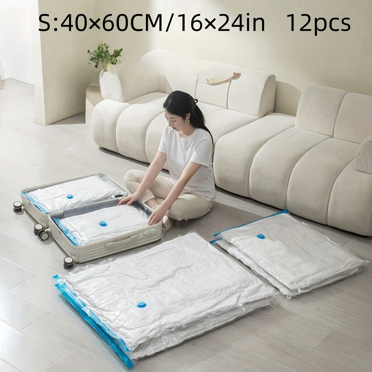 12-Pack Vacuum Storage Bags