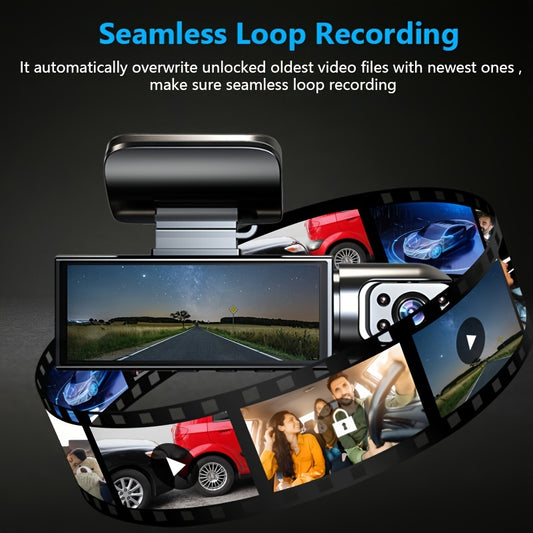 Dual Front Dash Cam – Built-In Design with Clear Driving Protection