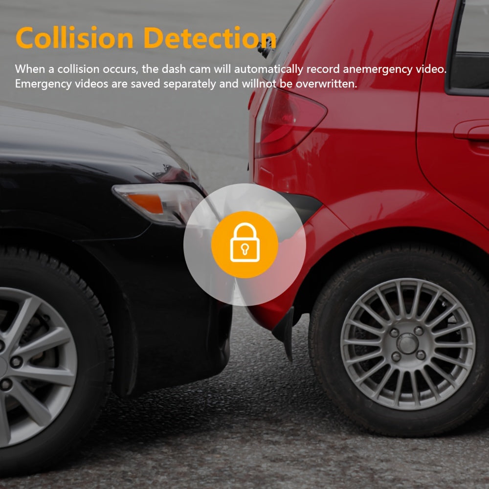 Dual Front Dash Cam – Built-In Design with Clear Driving Protection