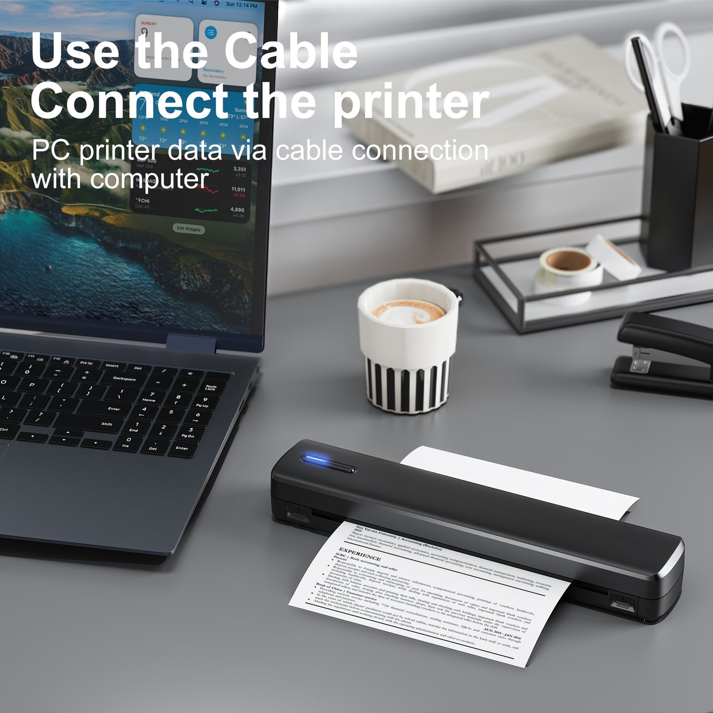 D810B A4 Inkless Printer – Wireless Portable Printing Anytime, Anywhere