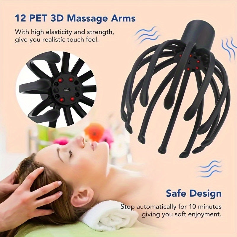 Electric Octopus Head Scalp Massager – Ultimate Relaxation for Your Scalp