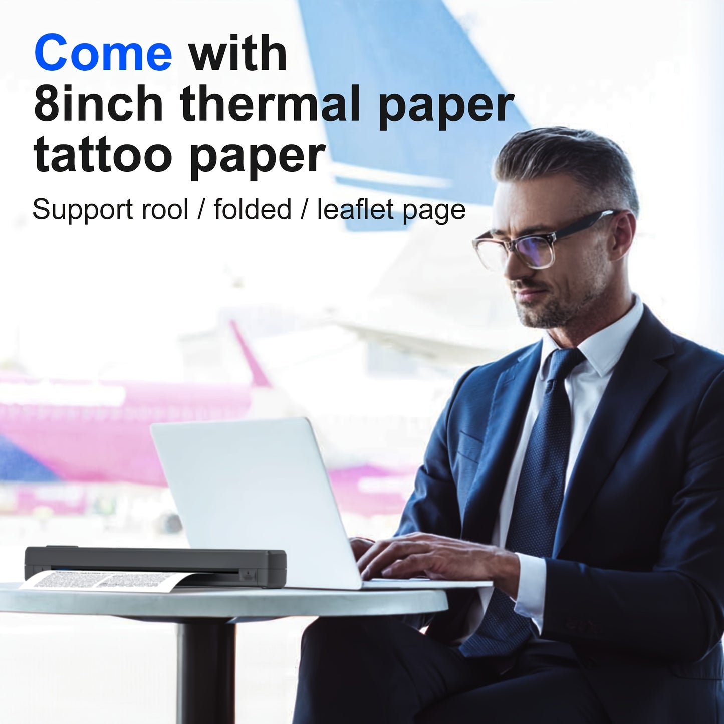 D810B A4 Inkless Printer – Wireless Portable Printing Anytime, Anywhere