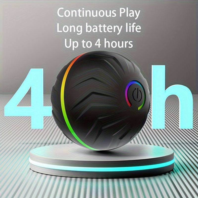 Smart Interactive Dog Ball – Random Rolling, Jumping & Colorful LED Pet Toy