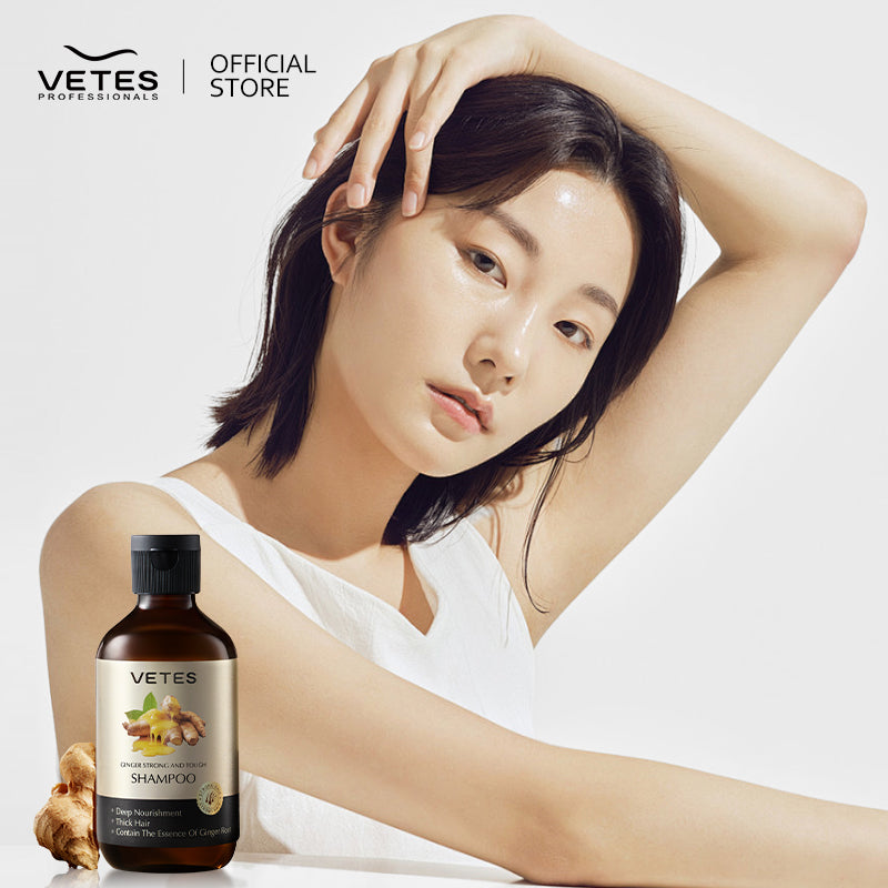 VETES Ginger Strengthening Shampoo – Nourish Roots, Reduce Hair Fall